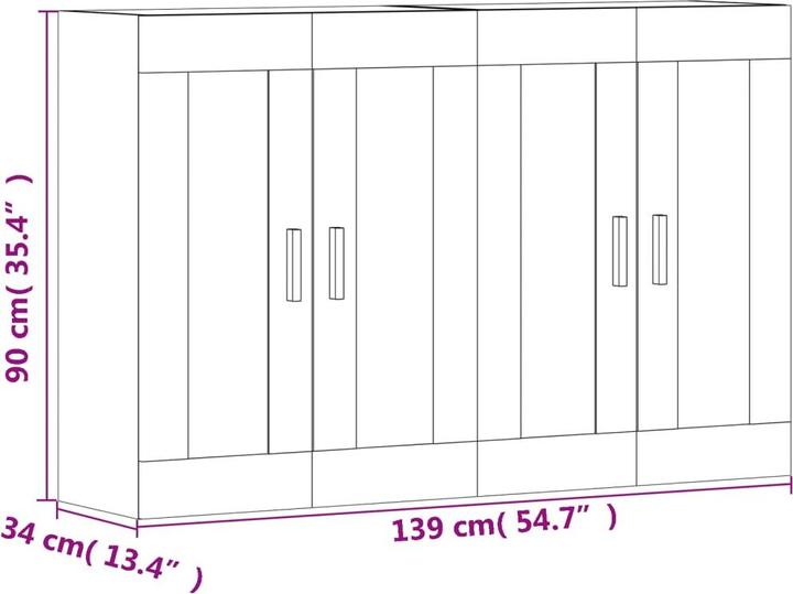 Image du produit vidaXL Wandschrank (69.50 x 34 x 90 cm)
