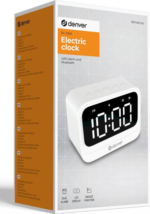 Productafbeelding Denver EC-53B Alarm Clock - White