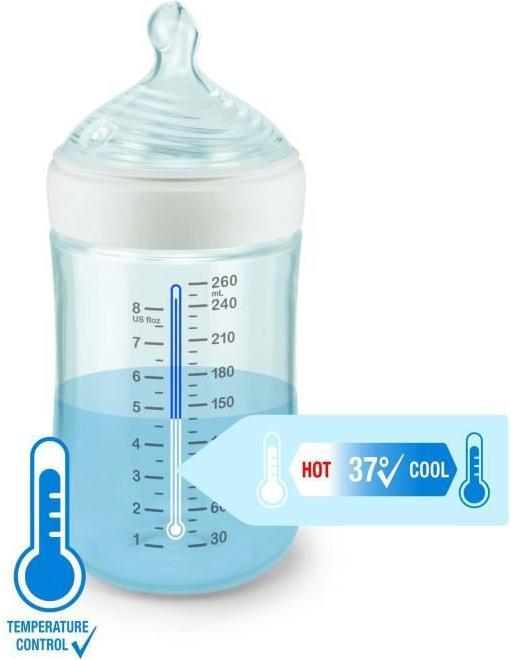 Produktbild NUK Nature Sense Still-Set mit Temperature Control, zum Abpumpen, Aufbewahren und Füttern, weiss