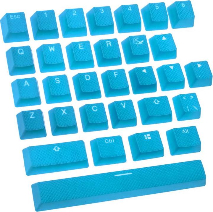 Ducky Rubber Keycap Set, 31 keys, double shot, rubberized, for backlight