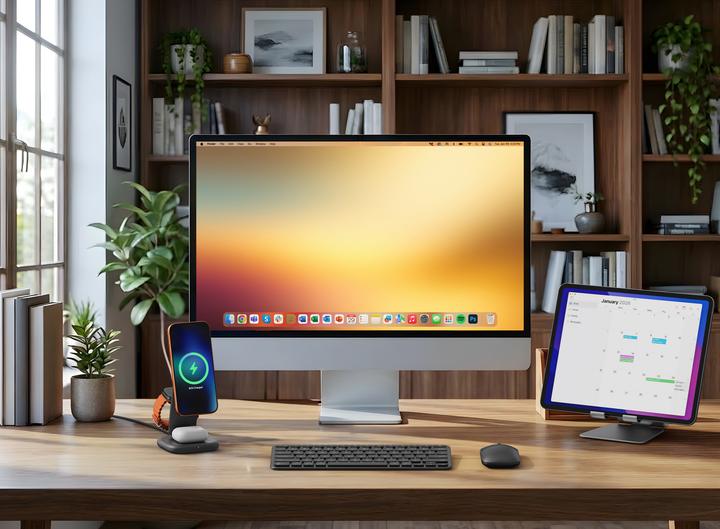 Produktbild Satechi 3-in-1 Foldable Qi2 Chaging Stand Space Black