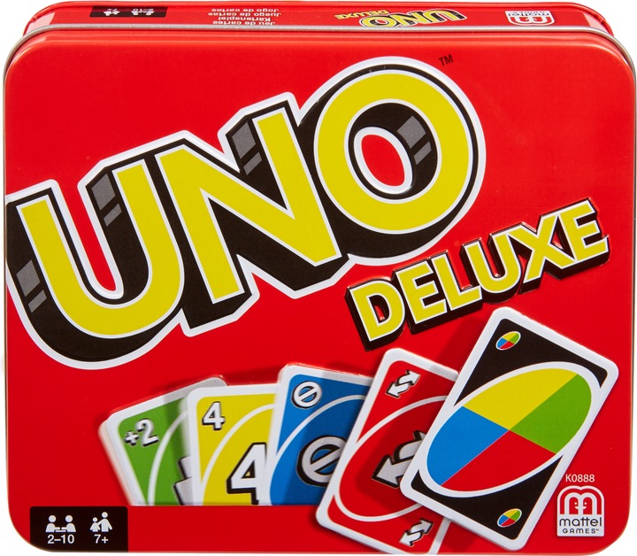 Actual product image Mattel Games Uno Deluxe Card Game (German, French, Italian)