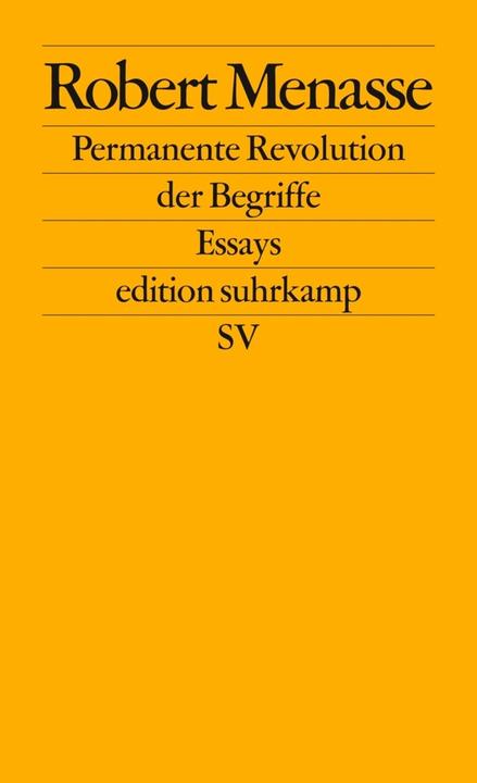 Produktbild Permanente Revolution der Begriffe (Deutsch, Robert Menasse, 2010)