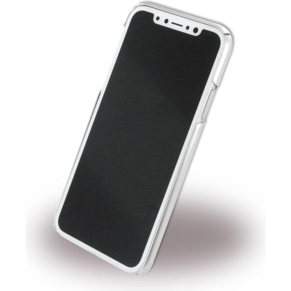 cyoo Burshed Stand - Hardcover - Apple iPhone X - Silber, Weiteres Smartphone Zubehör, Silber