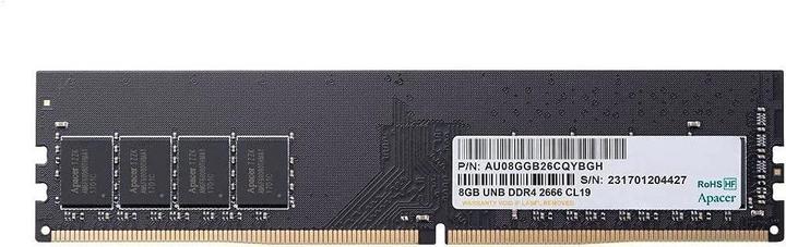 Produktbild Apacer DDR4 atmintis, 8 GB, 2666 MHz, CL19 (EL.08G2V.GNH) (1 x 8GB, 2666 MHz, DDR4-RAM, DIMM)