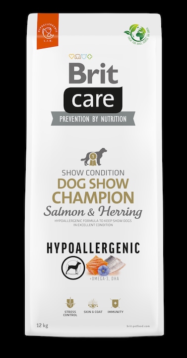 Immagine prodotto Brit Care Hypoallergenic Adult Dog Show Champion Salmone e Aringa - Cibo secco per cani - 12 kg (Adulto, 12000 g)