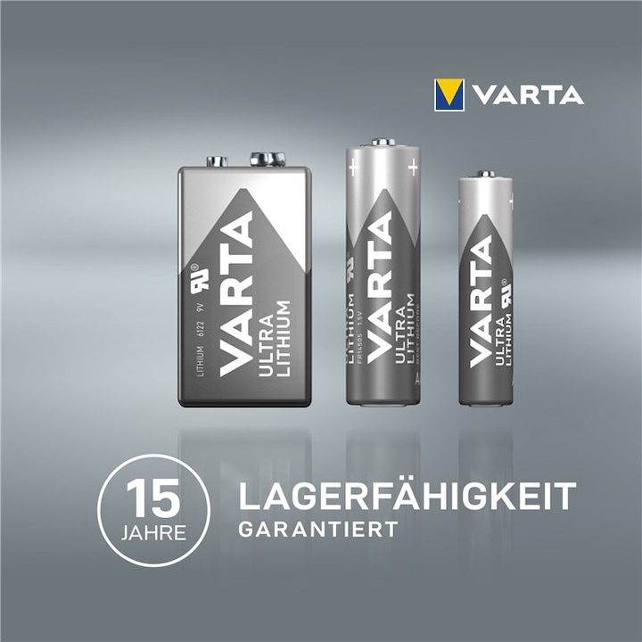 Actual product image Varta ULTRA Lithium (1 pcs., 9V Block, 1150 mAh)