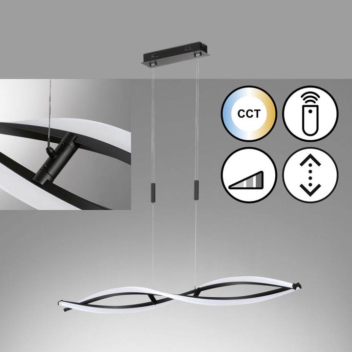 Actual product image Fischer & Honsel Honsel Torcido LED pendant light 26.3W Tunable white controllable dimmable Acrylic glass sandblasted