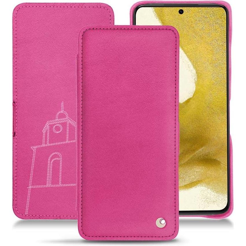 Noreve Lederschutzhülle horizontal (Samsung Galaxy S22), Smartphone Hülle, Rosa