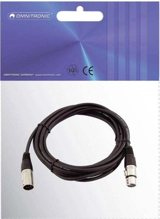 Image du produit Omnitronic Câble XLR 5 pôles 5m sw (5 m, XLR)