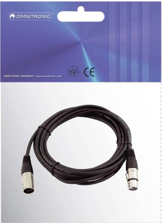 Actual product image Omnitronic XLR cable 5pin 5m sw (5 m, XLR)