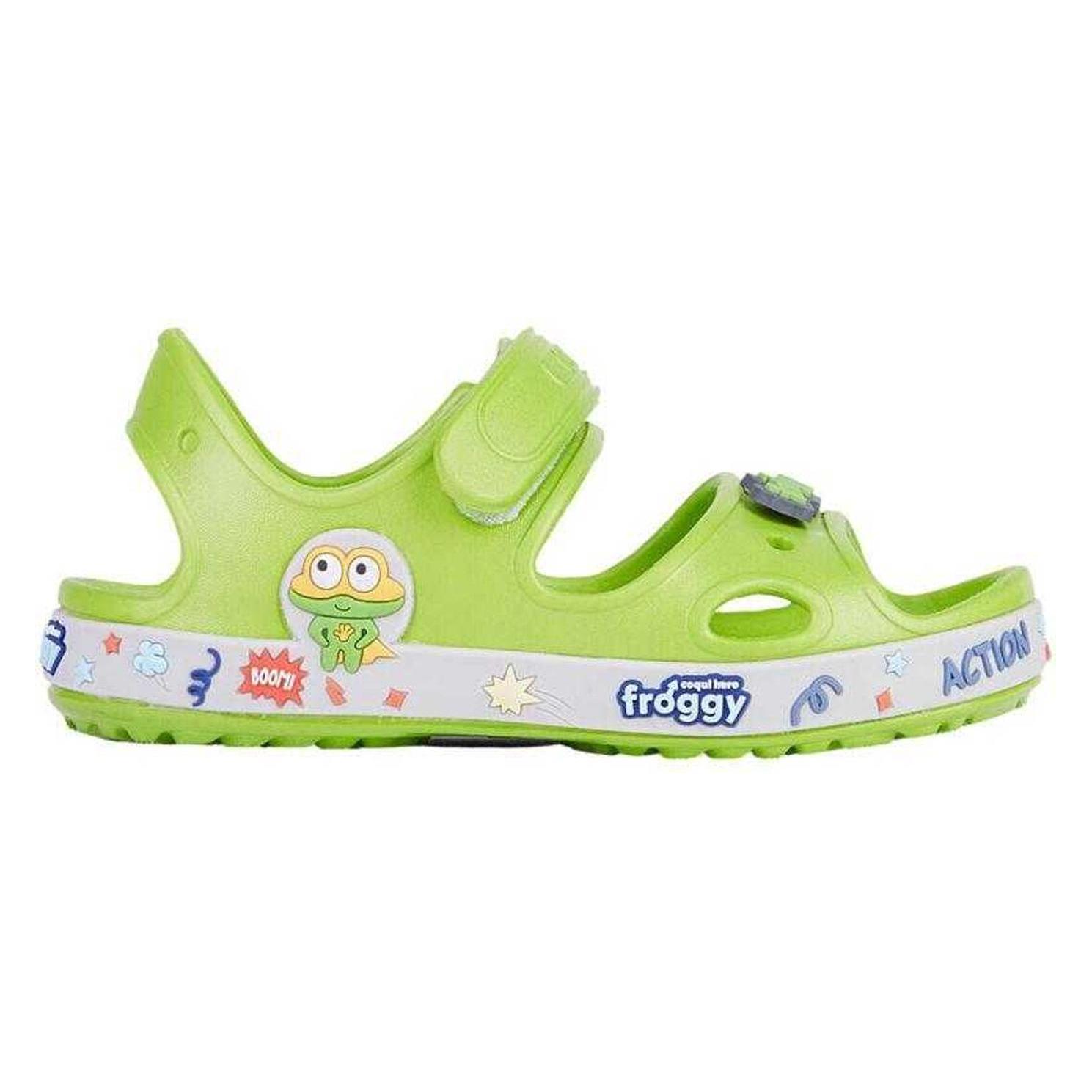 Coqui, Jungen, Hausschuhe, Kindersandalen Yogi Grün 8861-632-1546A (22-23), Grün, (23)