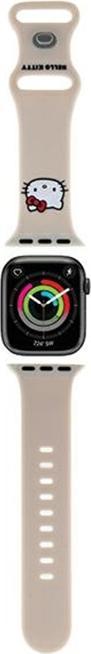 Produktbild Hello Kitty Pasek HKAWMSCHBLE Apple Watch 38/40/41mm beżowy/beige strap Silicone Kitty Head (40 mm, Silikon, Edelstahl, Kunststoff)