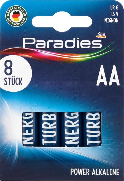 Paradies Batteries Power Alkaline Mignon AA (8 pcs., AA)