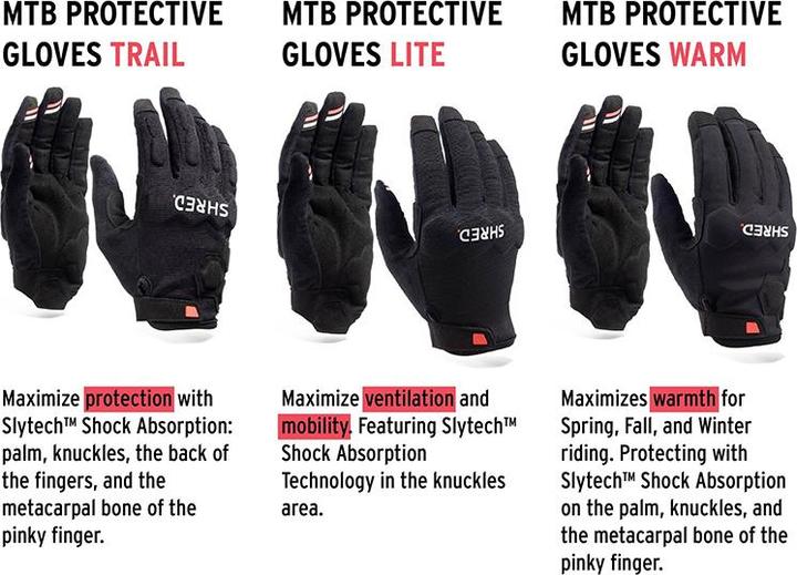 Actual product image Shred Mtb Proctective Gloves Lite (S)