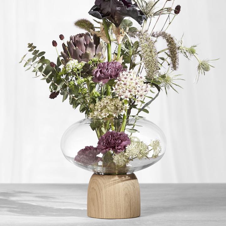 Produktbild ChiCura Porcini Vase Eiche/Clear Glass (1x)