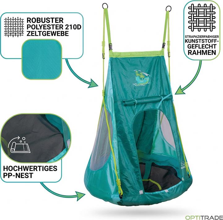 Actual product image Hudora Nest swing with Pirate 90 tent