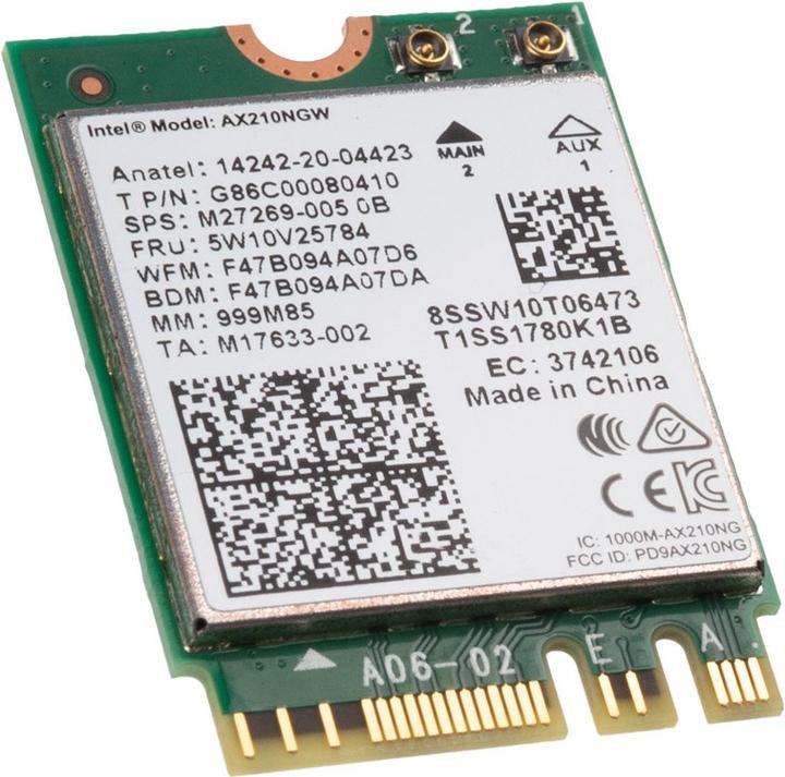 Immagine prodotto Intel Wi-Fi 6E AX210 - Adattatore di rete - M.2 2230 - 802.11ac, 802.11ax (Wi-Fi 6) (M.2 A Chiave, M.2 E Chiave)