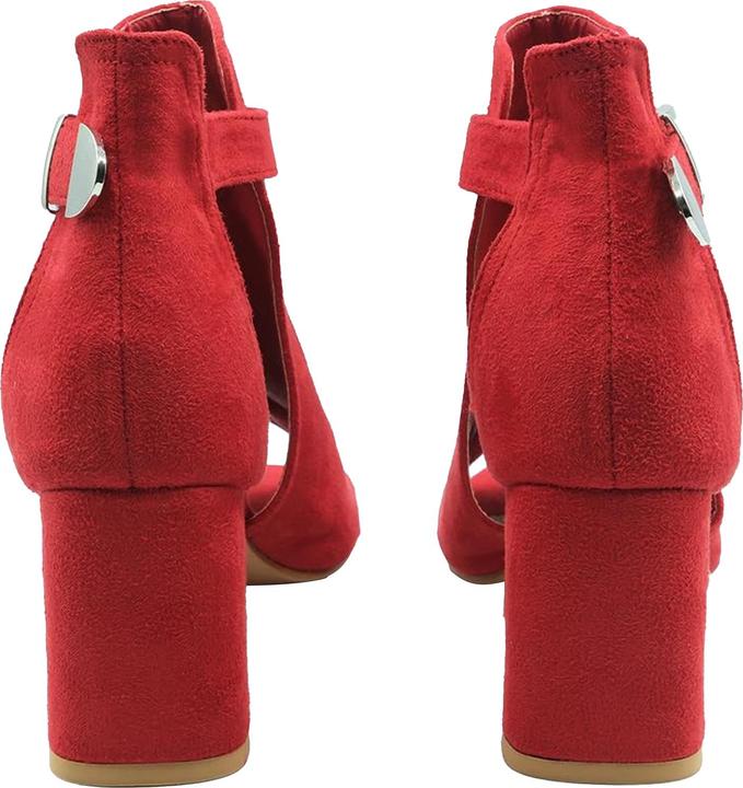 Actual product image Where's That From Womens/Ladies Lisa Suede Open Toe Wide Block Heel Sandals (39)