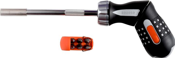 Produktbild Bahco 1/4"-Bit-Knarren-Schraubendreher mit Pistolengriff, 135 mm (Phillipps-Kreuzschlitz (PH), Pozidriv-Kreuzschlitz (PZ), Schlitz)