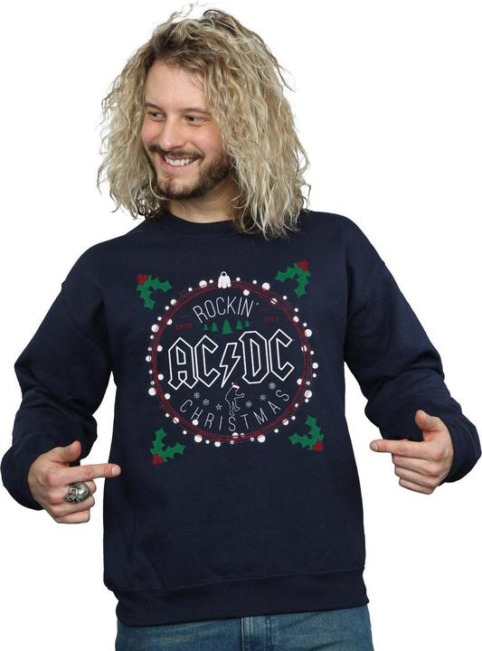 Produktbild AC/DC Weihnachten Kreis Baumwolle Sweatshirt (XL)