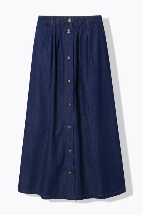 Actual product image Ulla Popken Button Front Denim Skirt (62)