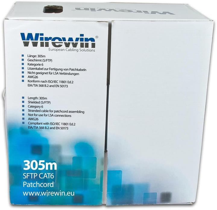 Actual product image Wirewin Patch cable (S/FTP, CAT6, 305 m)