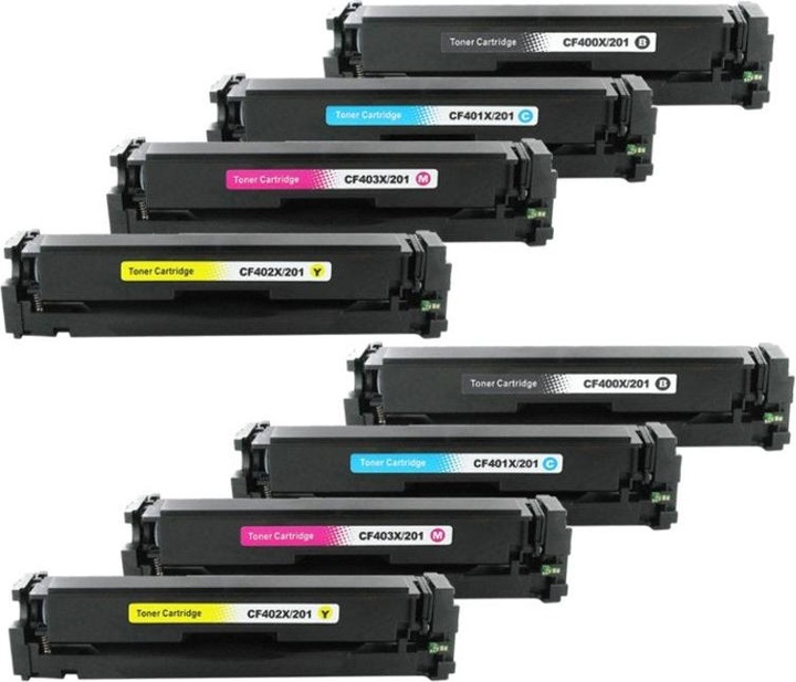 Actual product image Hermex Compatible HP Color LaserJet Pro M252n toner cartridges (M, Y, C, FC)