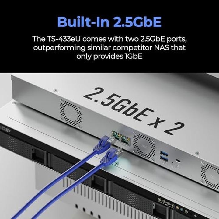 Image du produit QNAP 4-BAY QUAD-CORE 2.0 GHZ SD 1U