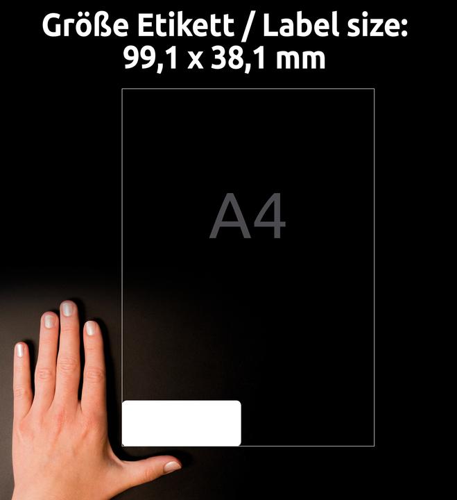 Actual product image Avery ZF LFL label 99.1x38.1mm UW
