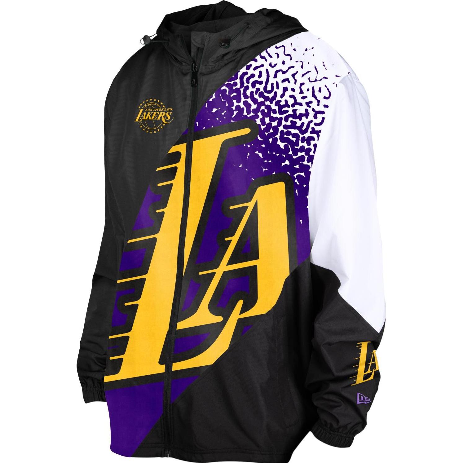New Era, Damen, Jacke, Windbreaker Jacke - NBA CITY Los Angeles Lakers - XL (XL), Schwarz, XL