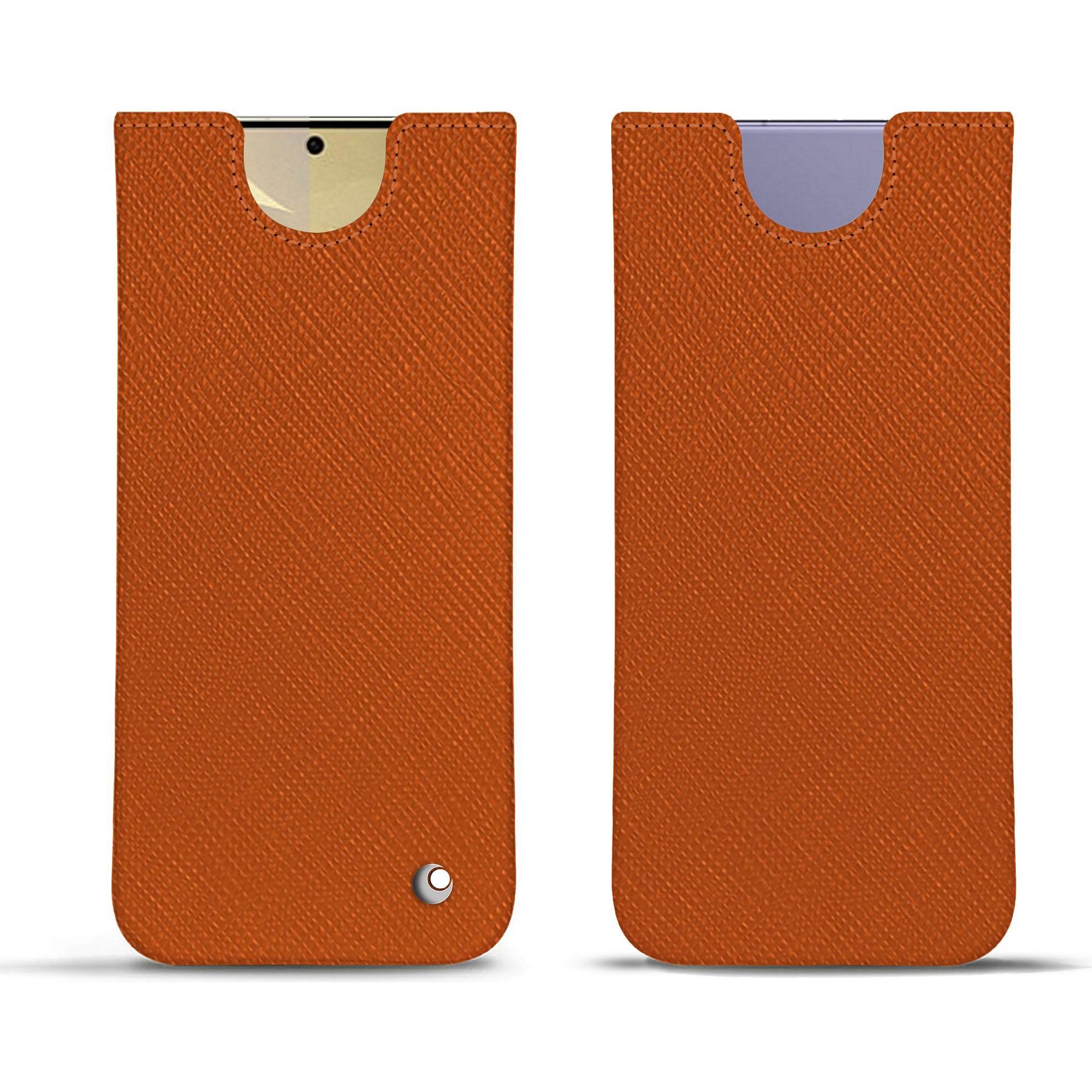 Noreve Lederschutzhülle (Samsung Galaxy S24+), Smartphone Hülle, Orange