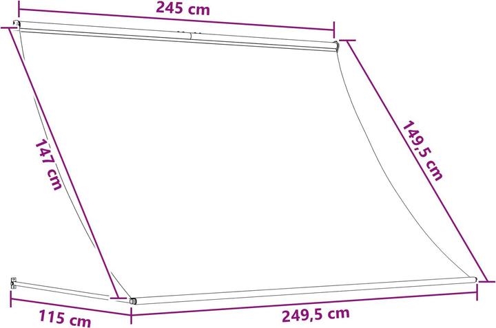 Produktbild vidaXL Markisenschatten (2.50 m)
