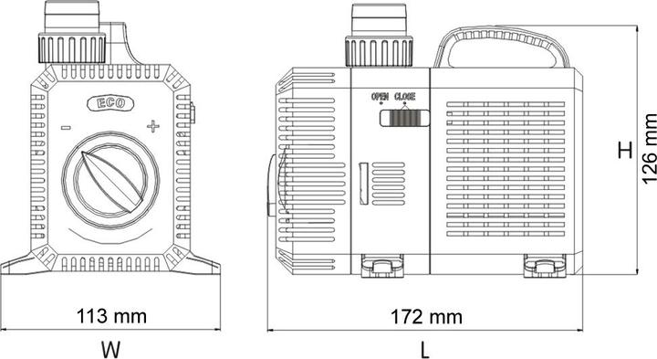 Produktbild SunSun CTP-3800 SuperECO 3600 l/h / 20 W Teichpumpe Filterpumpe Bachlaufpumpe