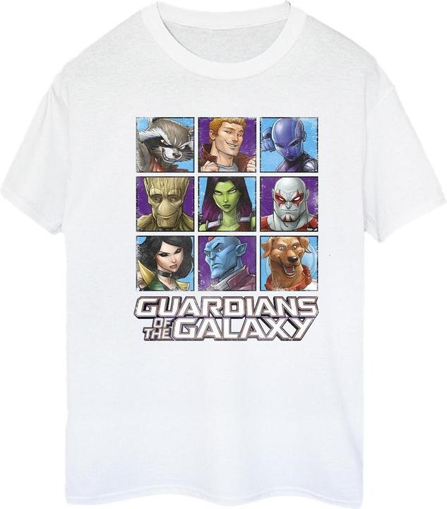 Actual product image Guardians of the Galaxy Womens/Ladies Character Squares Cotton Boyfriend T-Shirt (L)