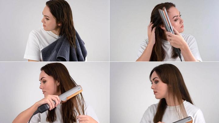 Actual product image Dyson Airstrait Samtrot/Gold (Straightening iron)