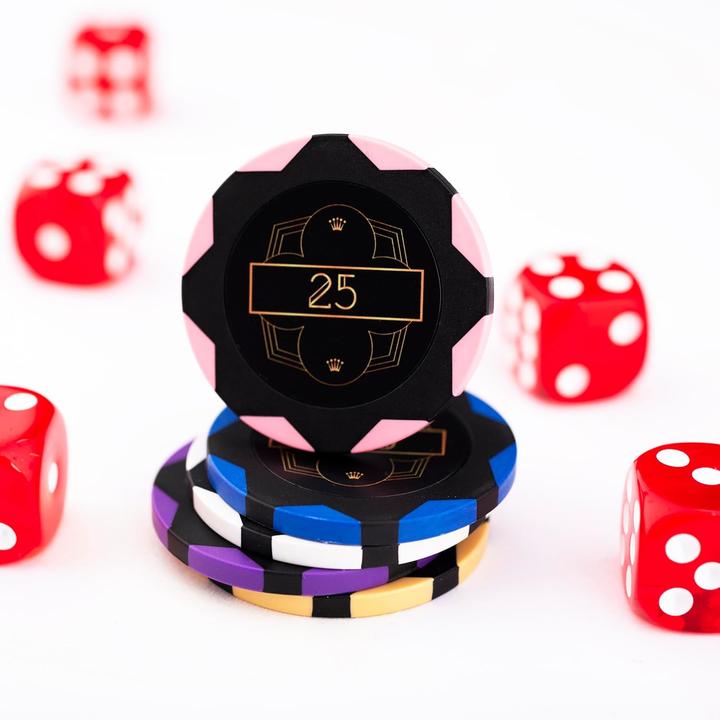 Productafbeelding Longfield Games Pokerset in zwarte koffer, 300 chips met waarde (14 gram) - Engelhart Games (320951)