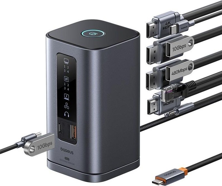 Image du produit Baseus Station d'accueil Spacemate 11-en-1 (USB-C, 11 Ports)