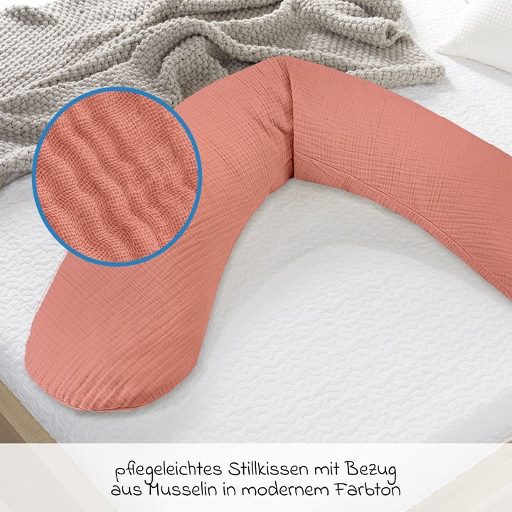 Produktbild Theraline Stillkissen "Das Original" mit Polyester Hohlfaser Füllung inkl. Bezug 190 cm (40 cm)