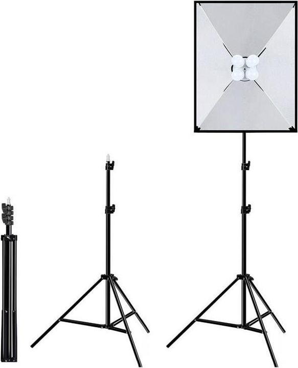 Actual product image Puluz Studio softbox 50x70cm, tripod, LED bulb 4 pcs PU5071EU (Soft boxes)
