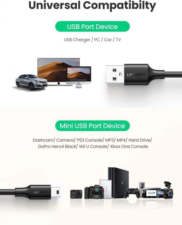 Immagine prodotto Ugreen USB A – USB Mini-B (3 m, USB 2.0)