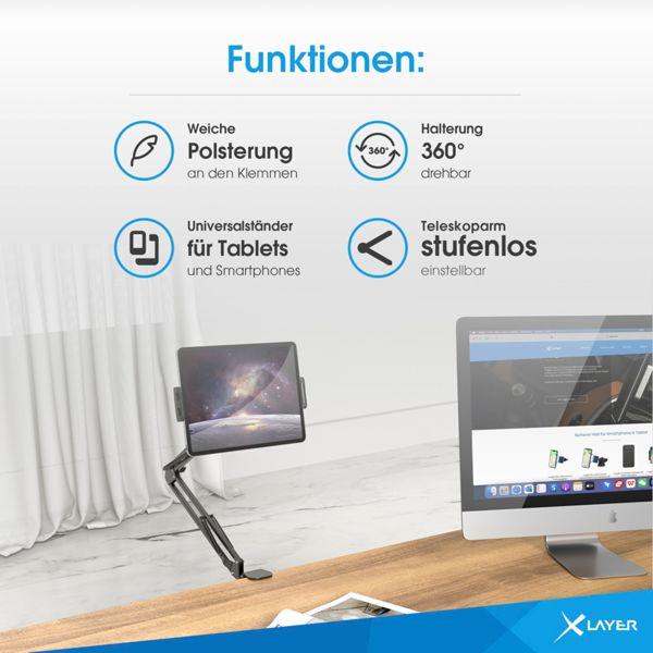 Image du produit Xlayer Support pour tablette avec bras pivotant Black