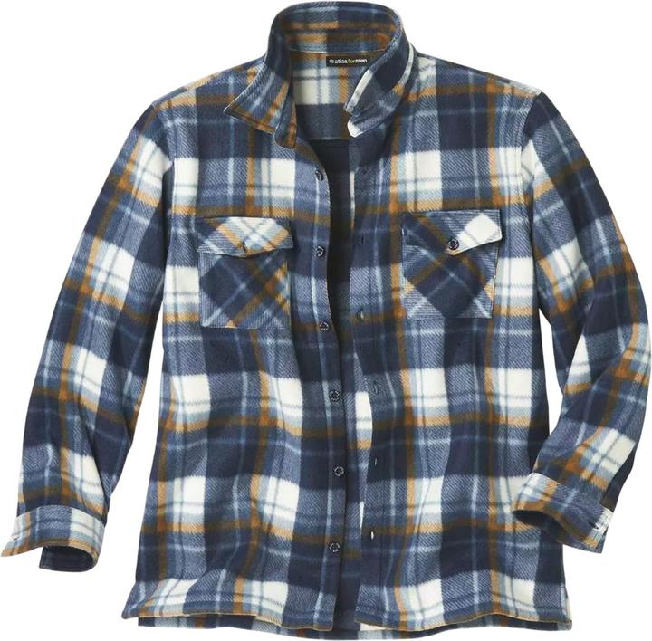 Actual product image Atlas For Men Mens Checked Fleece Overshirt (XL)