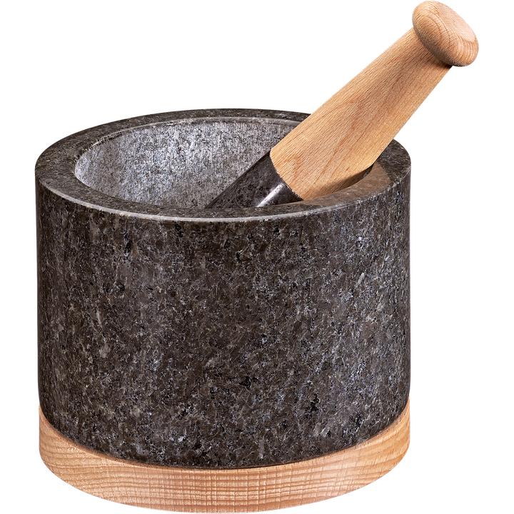 Productafbeelding Cilio Mörser Merkur Granit Buchenholz ø 14 cm