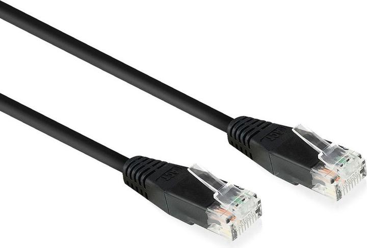 Immagine prodotto ACT Nero 10.0 metri U/UTP, cavo patch CAT6 con connettori RJ45 (U/UTP, CAT6, 10 m)