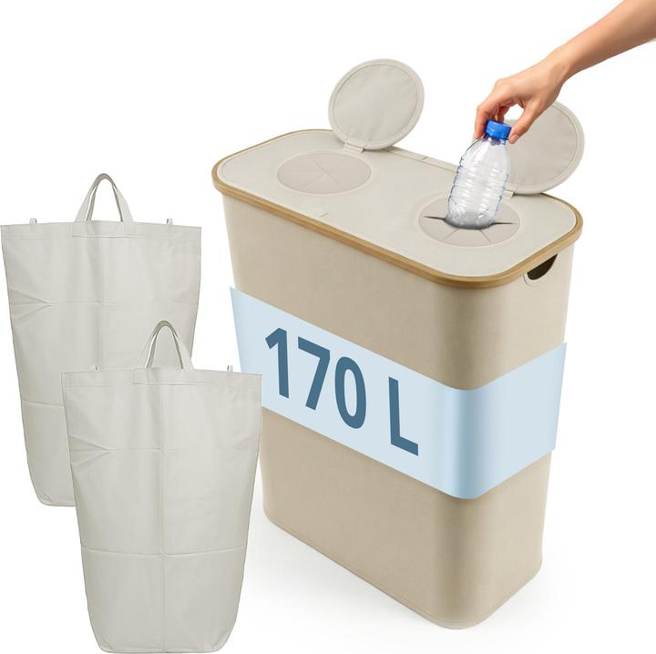 Produktbild Relaxdays Pfandflaschen-Sammelbehälter 2 Fächer (170 l)