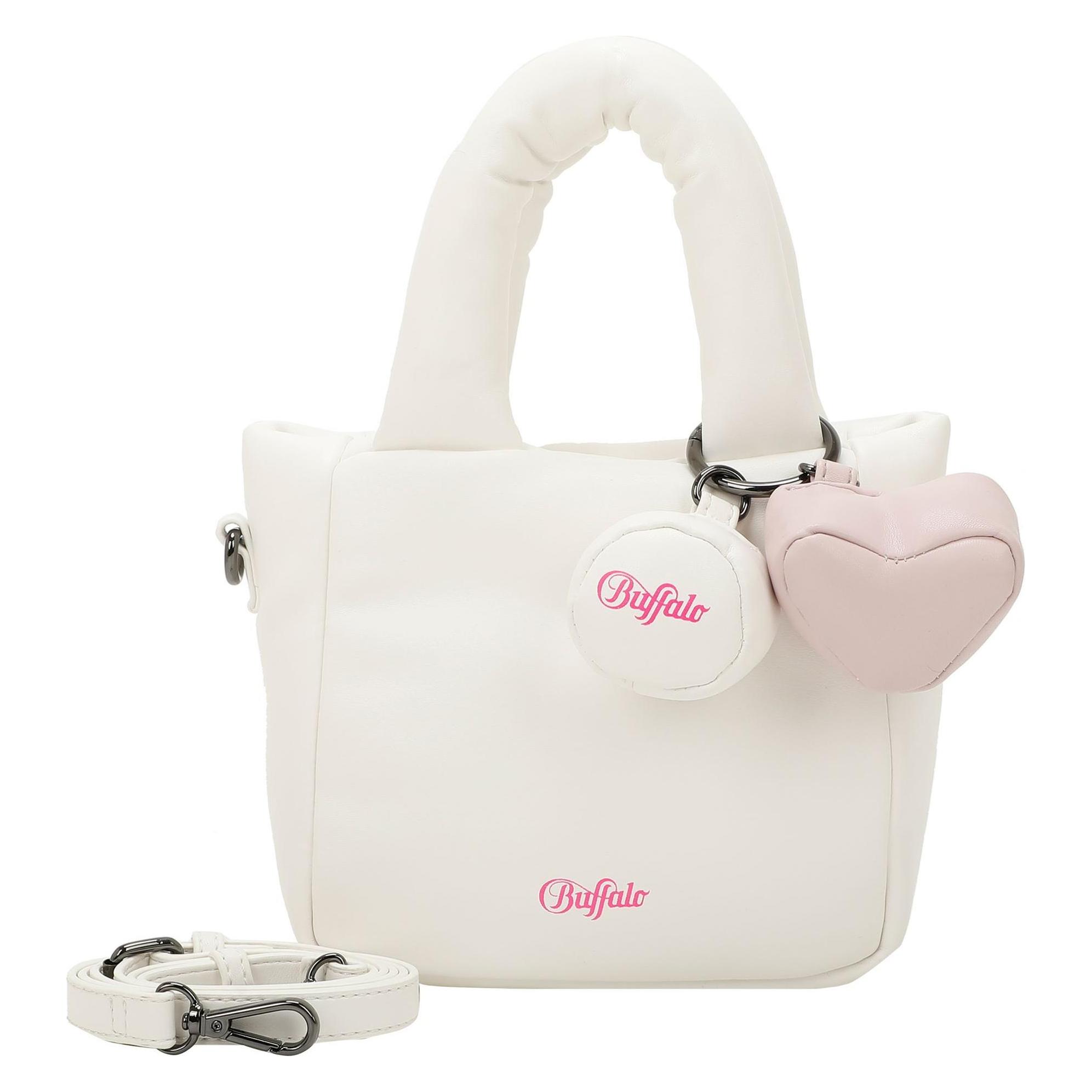 Buffalo, Damen, Handtasche, Soft Boxy22 Mini Bag Handtasche 17.5 Cm, Weiss