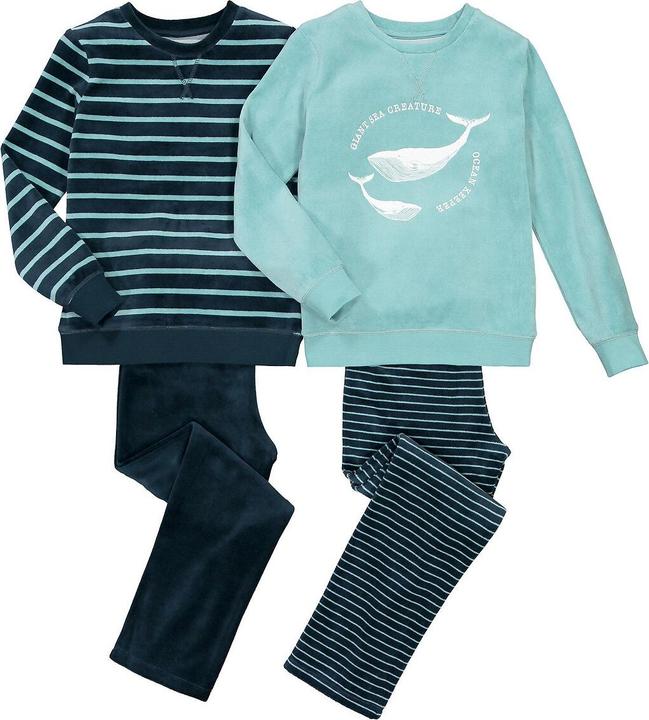 Produktbild La Redoute Collections 2er-Pack Pyjamas aus Samt (140)