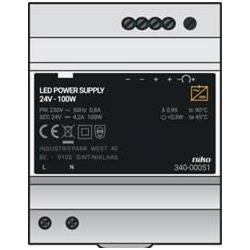 Niko, Schutzschalter, Modulaer strømforsyning 24 Vdc, 100 W