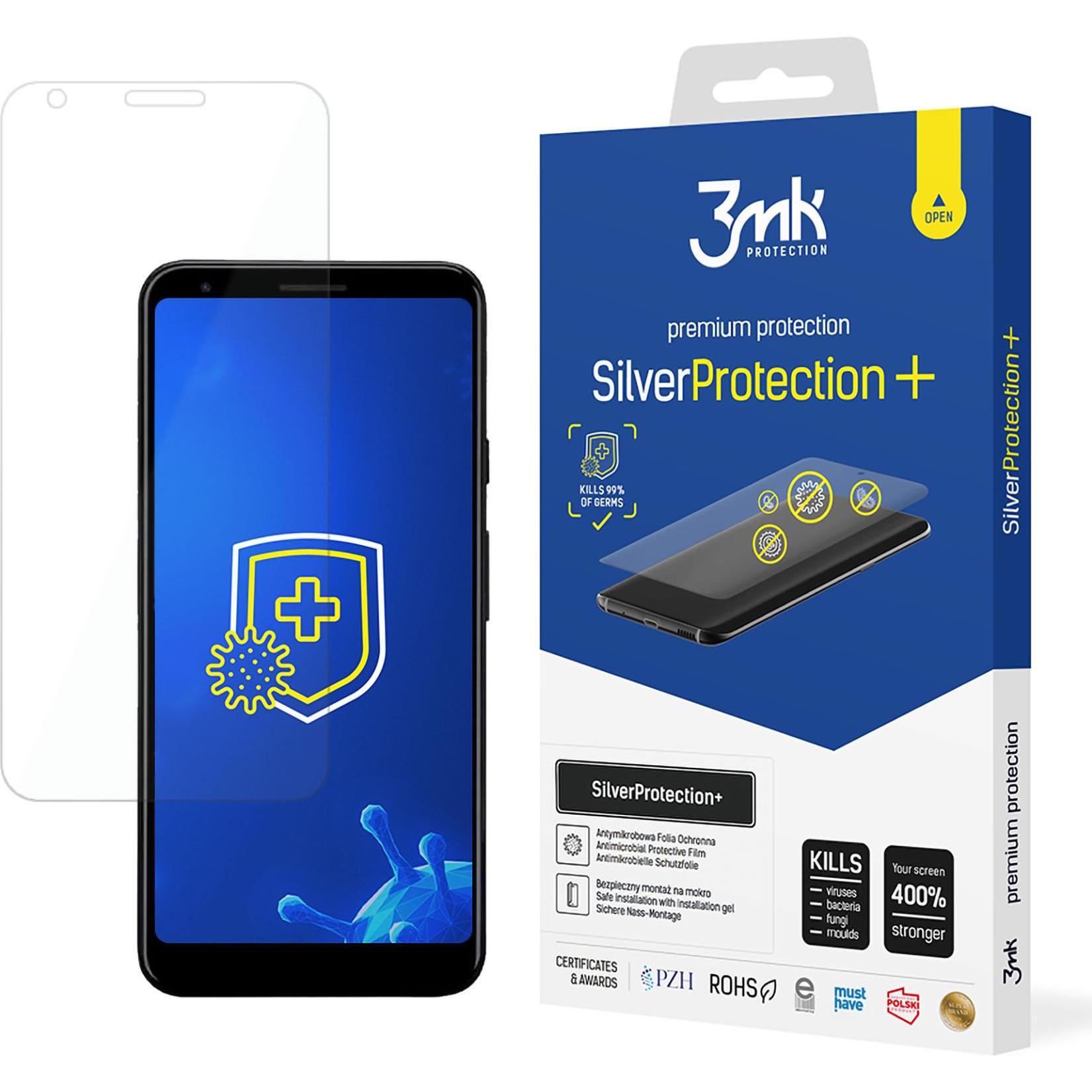 3MK SilverProtect+ Google Pixel 3a XL Folia Antymikrobowa montowana na mokro (1 pz., Google Pixel 3a XL), Pellicola protettiva smartphone